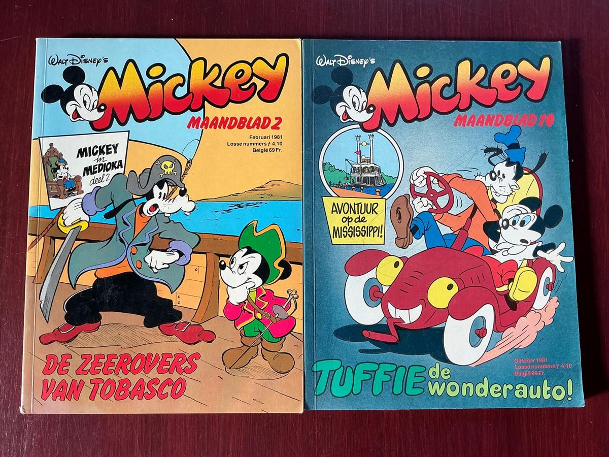 Mickey Maandblad - 1981 nr. 2 en 10 - Oberon