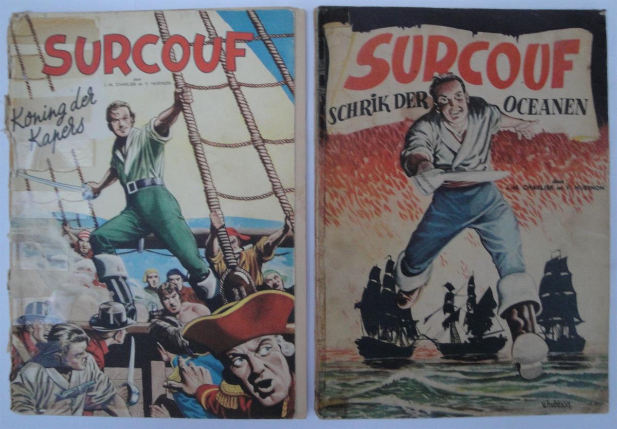 Surcouf - Koning der Kapers + Schrik der Oceanen - 2x sc - 1e druk - 1952 - Dupuis