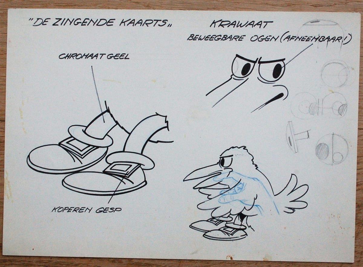 Suske en Wiske - origineel ontwerp Zingende Kaars -Krawaat - 1975