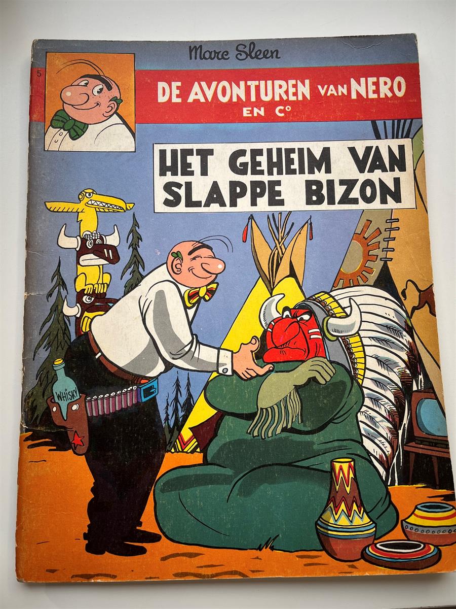 Nero nr 5 - Het geheim van slappe bizon - 1ste druk 1966 - SC