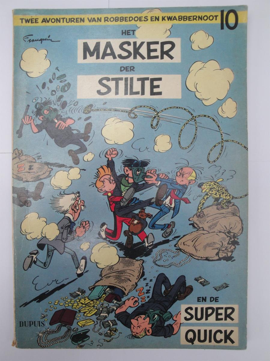 Robbedoes en Kwabbernoot 10 - Het Masker der Stilte - 1e druk - sc - 1958 - Dupuis
