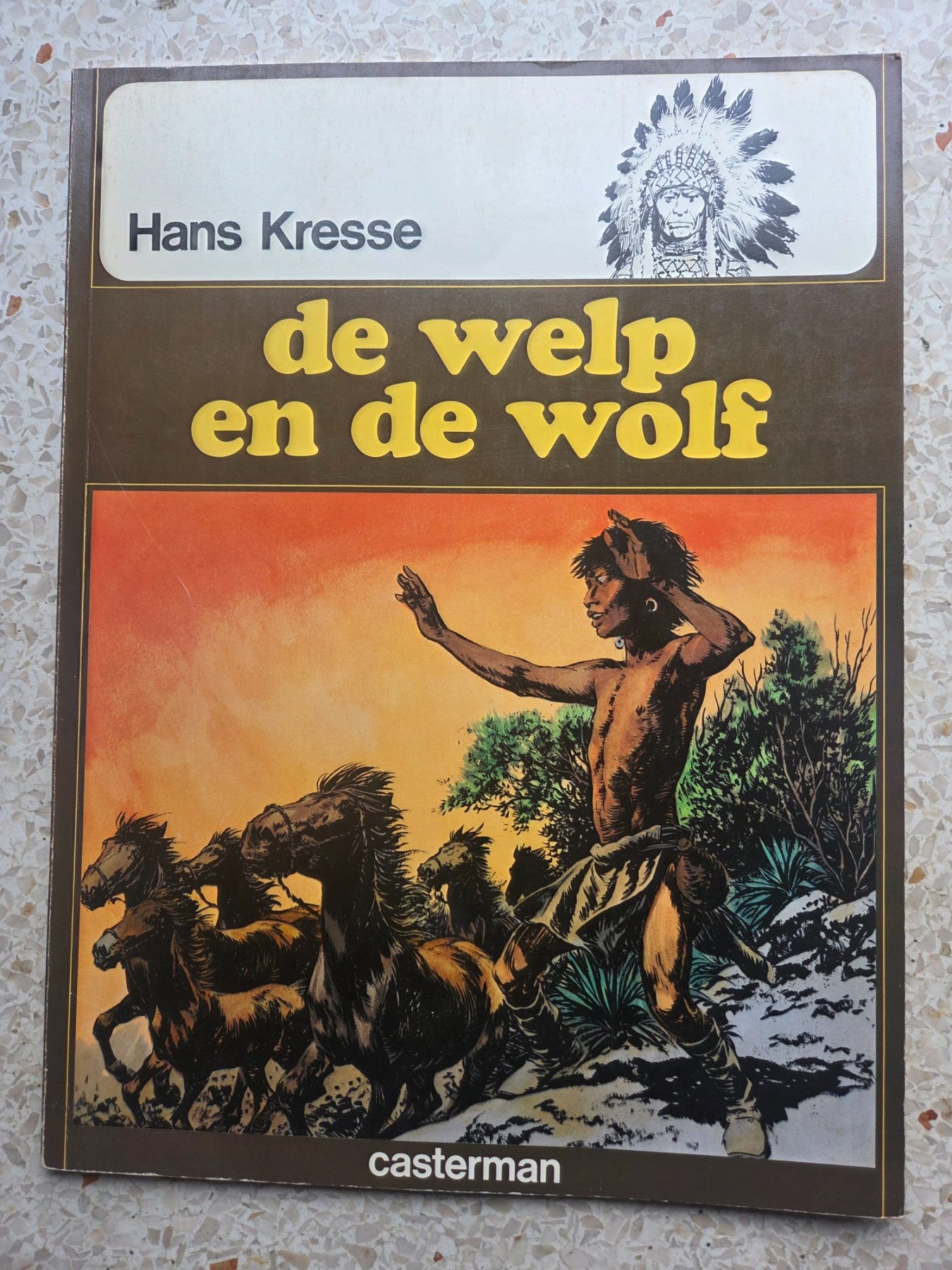 Indianen reeks- De welp en de wolf-Kresse -Casterman-herdruk