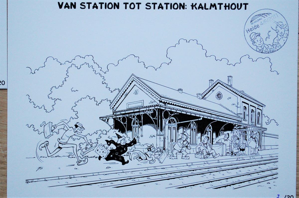 set van 5 stationskaarten ontwerpen 