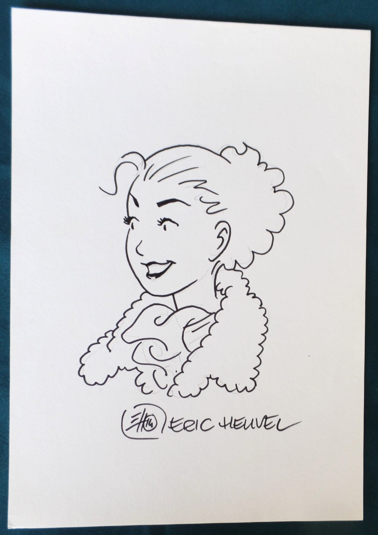 Eric Heuvel oa January Jones, Bud Broadway - tekening op los blad