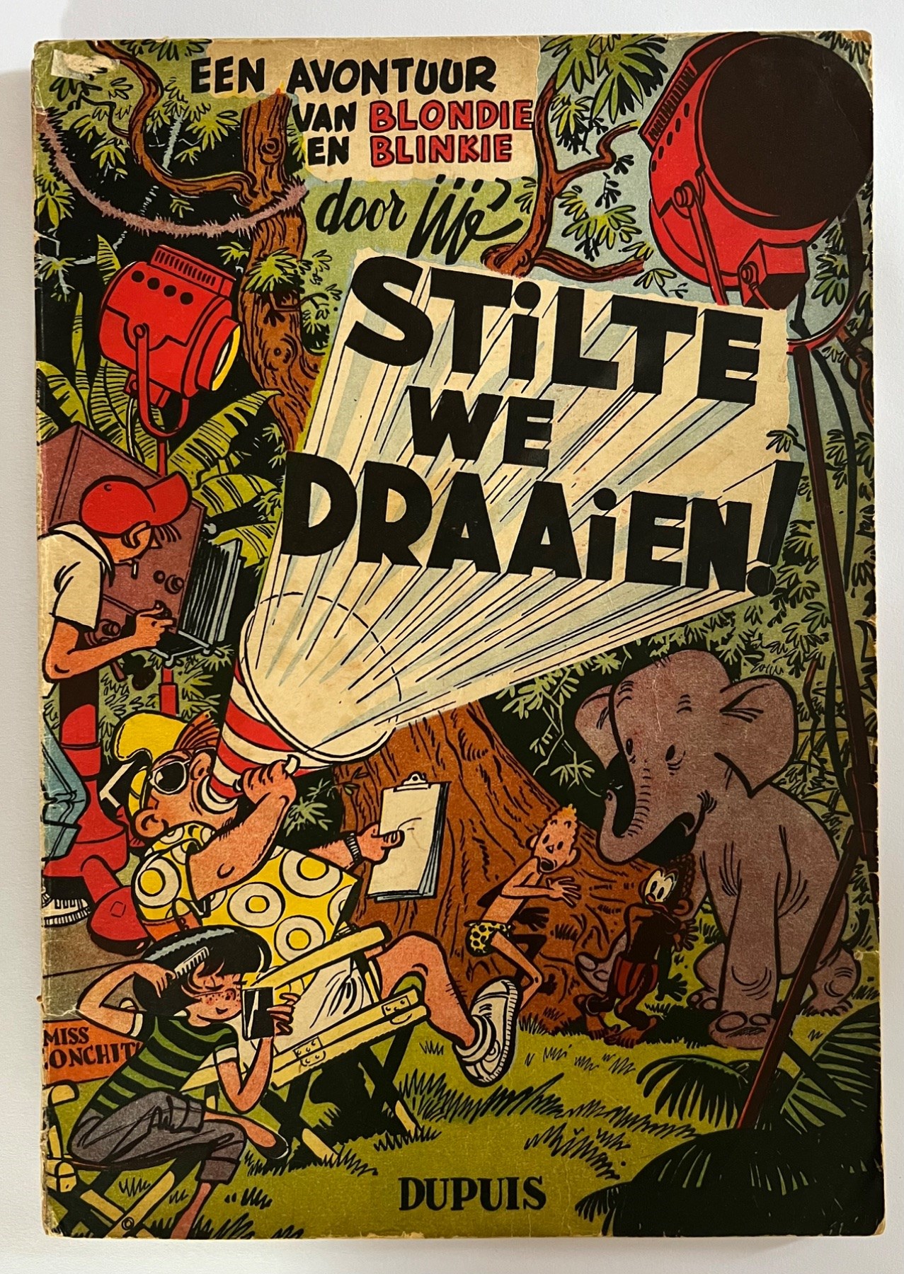 Blondie en Blinkie 5 - Stilte we draaien! - Softcover - Eerste druk - 1954