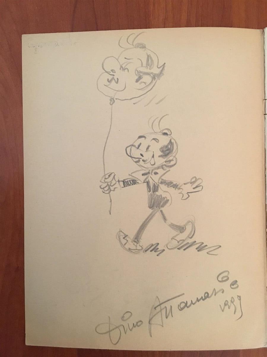 Dino Attanasio - Spaghetti op de planken - sc -1970 - Met opdrachttekening