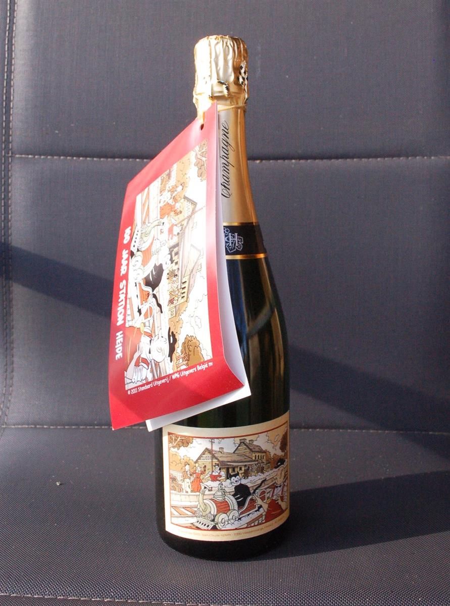 Suske en Wiske -Fles Champagne- Station Heide- 2021