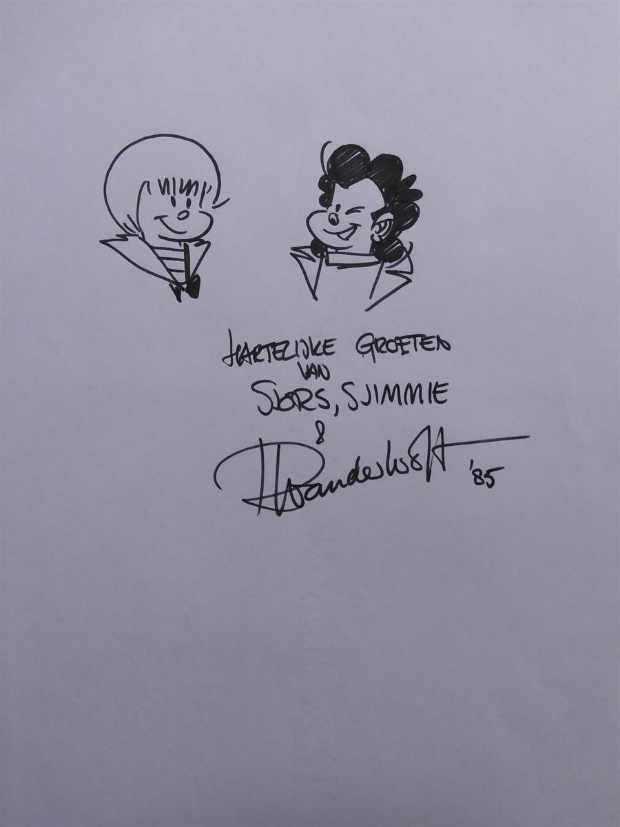 Robert Van Der Kroft - fantekening - Sjors en Sjimmie - 1985