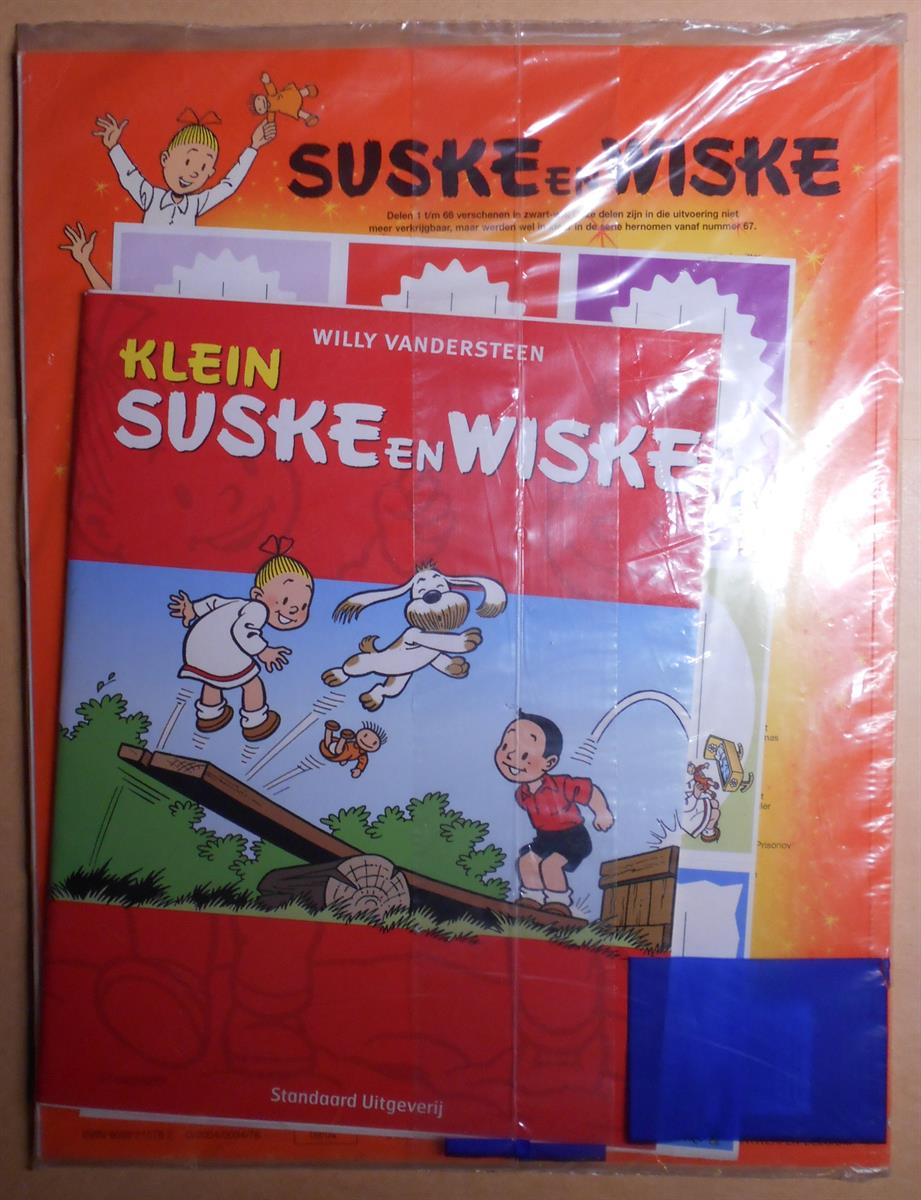 Suske en Wiske nr. 284 : Kaalse kaalkoppen - sc - eerste druk (2004) in seal met als bijvoegsel 9 schooletiketten en mini-album Klein Suske en Wiske
