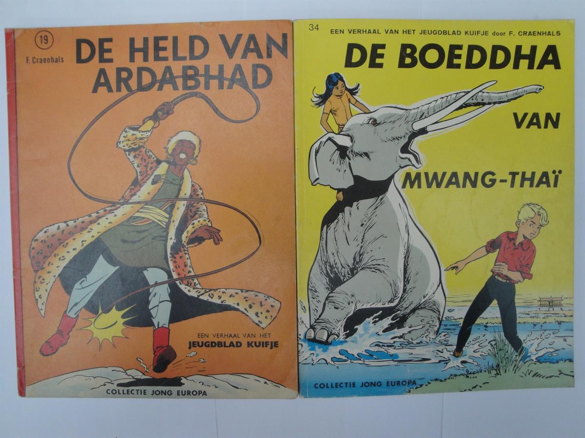 Pom en Teddy - Held van Ardabhad + Boeddha van Mwang-Thaï - 2xsc - eerste druk - 1963/1965