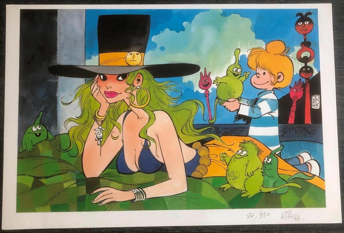 Isabel en Calendula - Genummerd en gesigneerde prent - Formaat (30x20) - (1983)