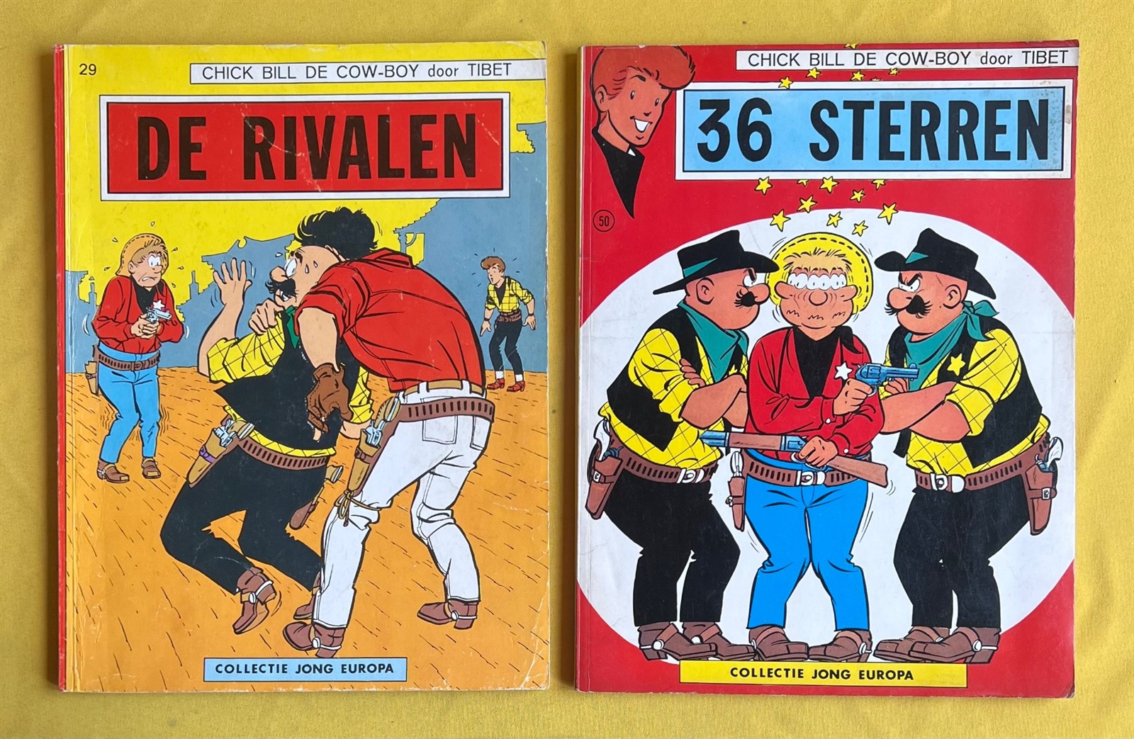 Chick Bill - Collectie Jong Europa - De rivalen / 36 sterren - 2 Album - Eerste druk - 1965/1967