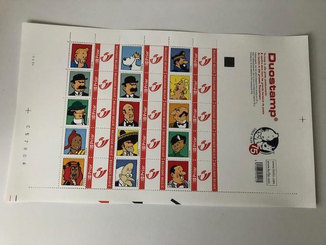 kuifje Tintin Mijn zegel - vel figuren