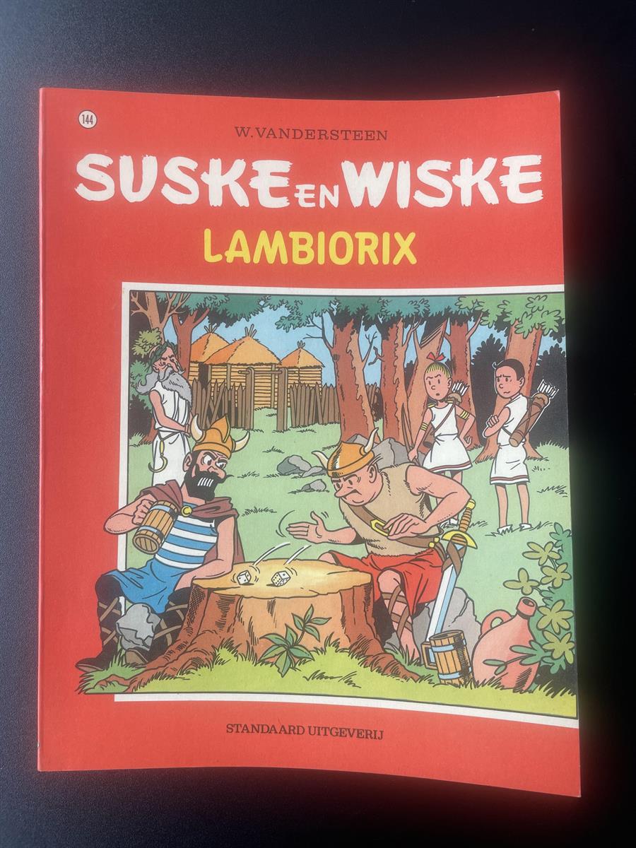 Suske en Wiske 144 - Lambiorix - Met sticker en rebusblad - sc - Eerste druk - 1973