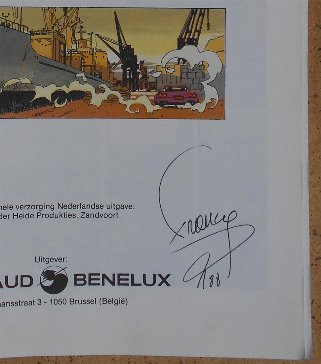 gesigneerd door Philippe Francq - Léo Tomasini nr. 1 - collectie Charlie nr. 26 - eerste druk - Dargaud (1988)