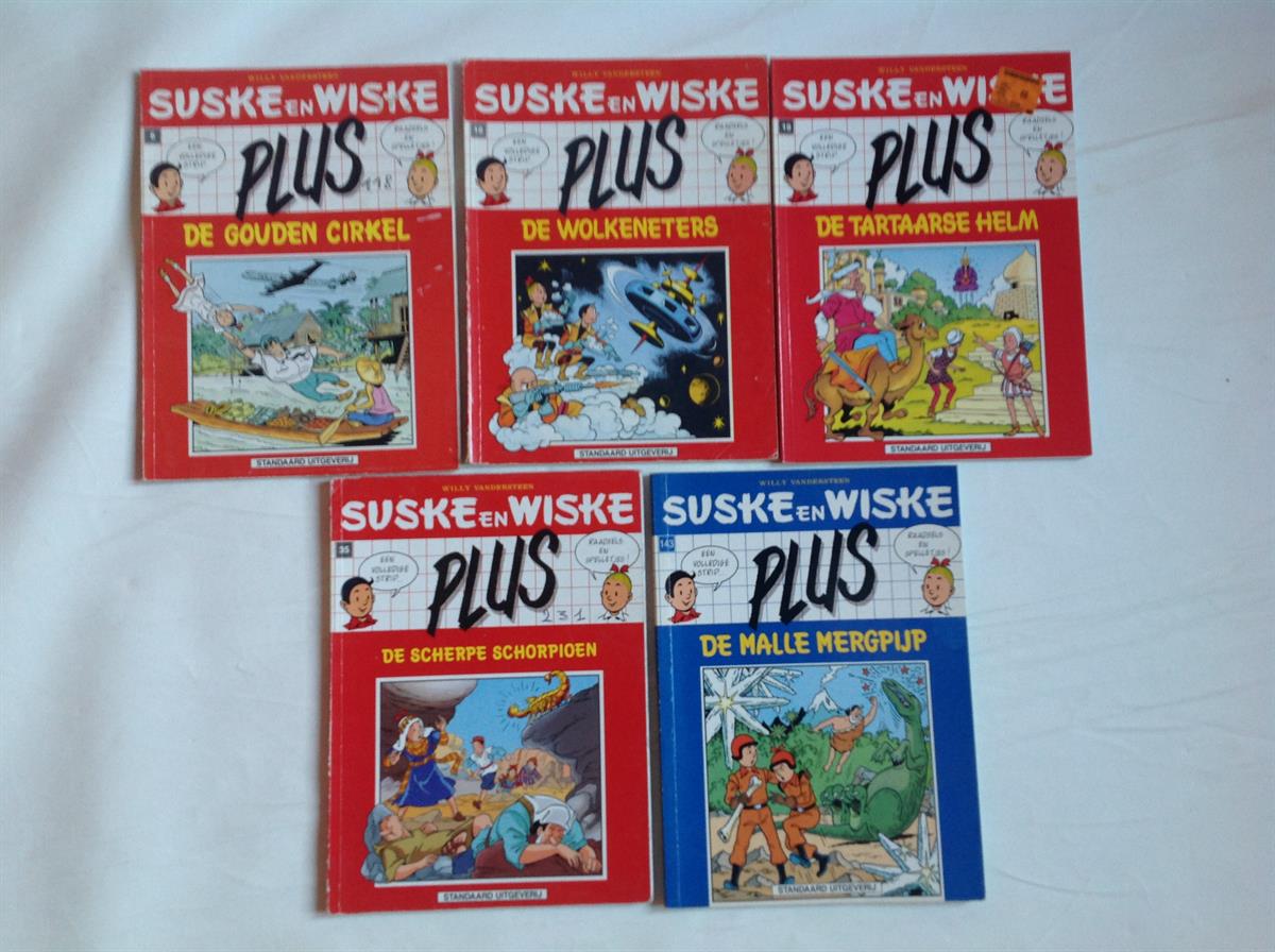 Suske en Wiske -  Plus nrs 6,18,19,35,143 - sc - gemengde druk - 1988/1994