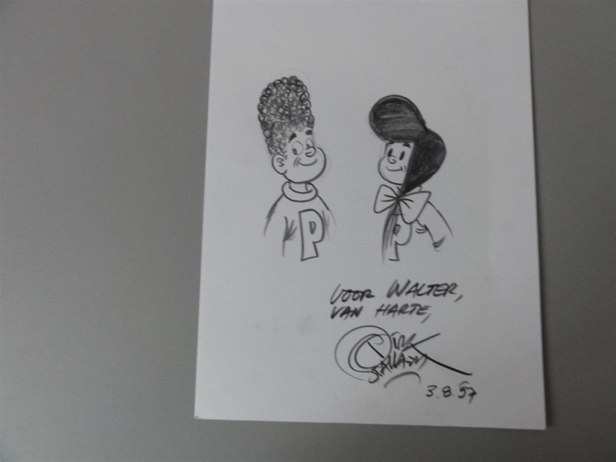 Dirk Stallaert - Tekening van Petoetje en Petatje - 1997