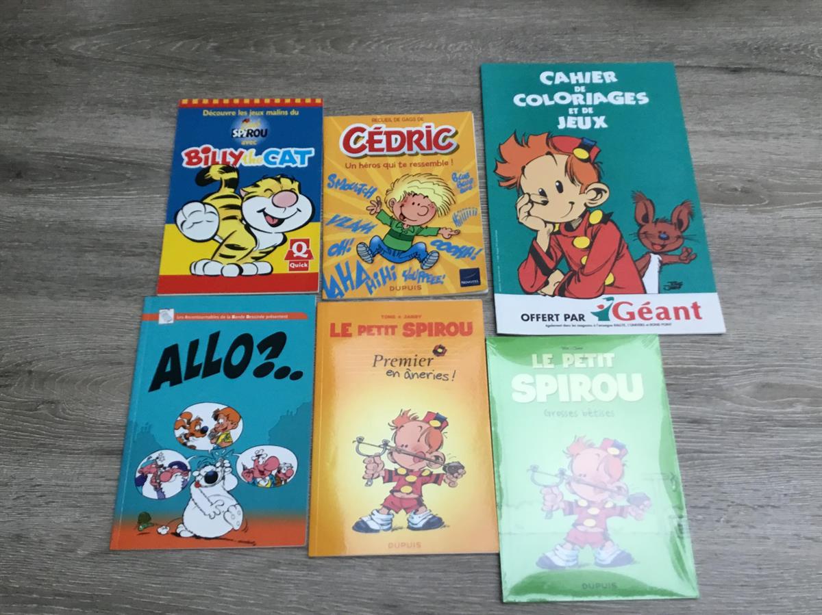 Boekjes met gags, spelletjes en kleurboek Spirou, Cédric, ...